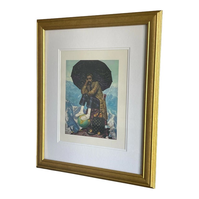 Authentic Gucci Lithograph Fashion Advertisement, Framed For Sale