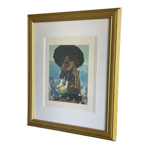 Authentic Gucci Lithograph Fashion Advertisement, Framed