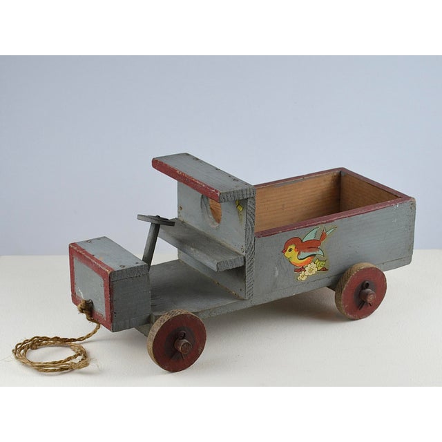 French Folk Art Handmade Wooden Toy Car, Late 1930s For Sale - Image 14 of 14