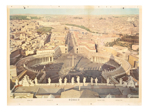 School Wall Chart of Rome, 1960s