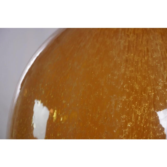 2010s Vintage Italian Lancel Gold Murano Glass Vase For Sale - Image 5 of 5