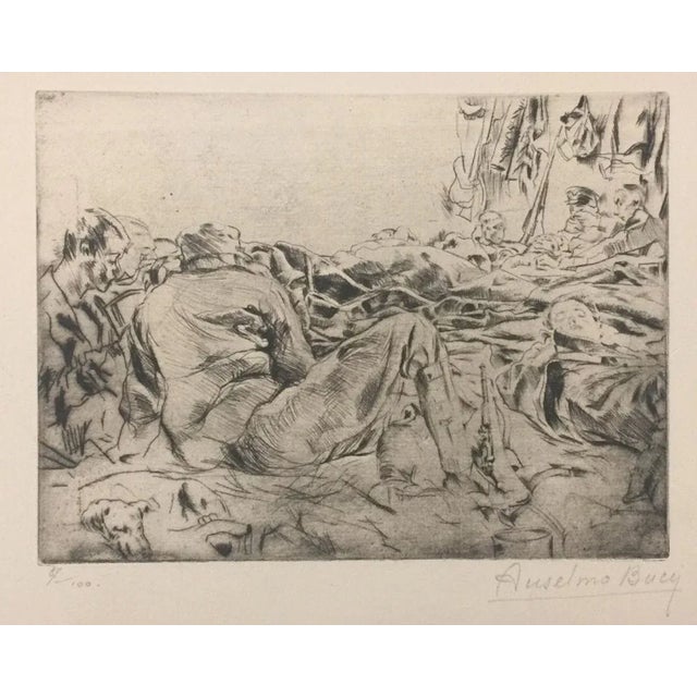 Le Reve - Original Etching by Anselmo Bucci - 1917 1917 For Sale - Image 3 of 3