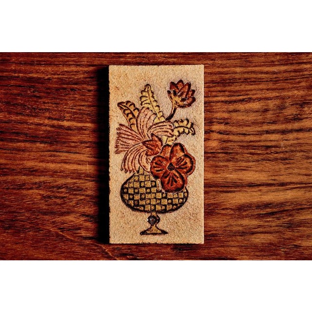 Ceramic Tile Panels attributed to Jacqueline Hubin for Capron, 1970s, Set of 3 For Sale - Image 3 of 10