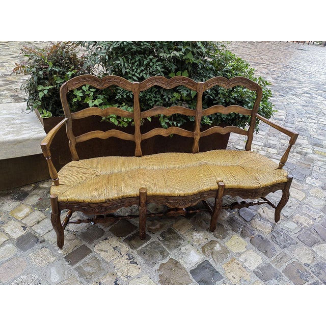 19th Century Provencal 3-Seater Sofa in Walnut For Sale - Image 5 of 18