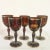 Mid 20th Century Vintage Bohemian Etched Amber Glass Decanter With Glasses- 6 Pieces For Sale - Image 5 of 8