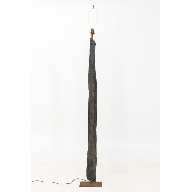 Contemporary Late 20th Century Petrified Wood Floor Lamp For Sale - Image 3 of 6