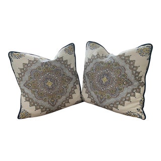 Quadrille ‘S Home Couture Print Pillows- a Pair For Sale