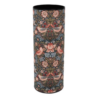 Strawberry Thief Blue Tapestry Umbrella Stand For Sale
