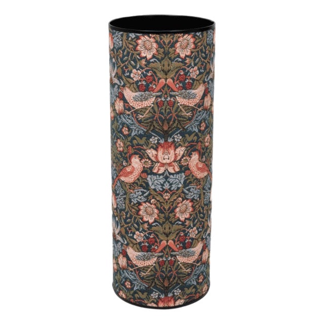 Strawberry Thief Blue Tapestry Umbrella Stand For Sale