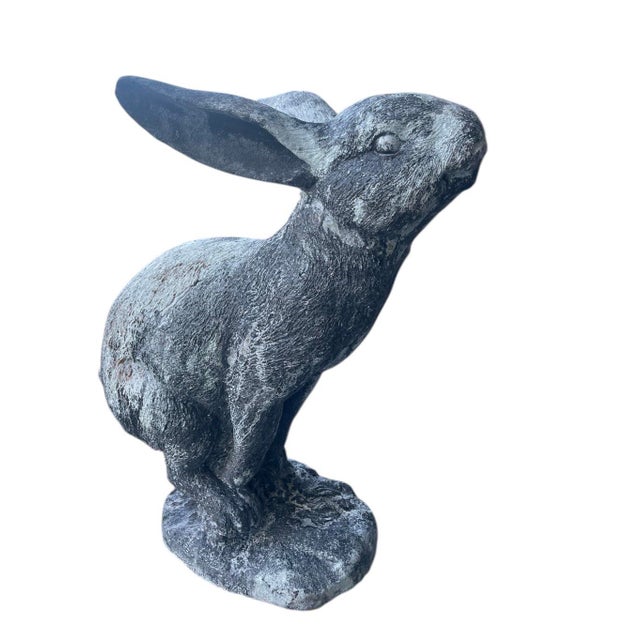 Traditional Cast Iron Jackrabbit Garden Statue For Sale - Image 3 of 8