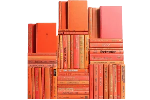 Decorative Books - Grove Book Wall - Set of 50 Orange Books