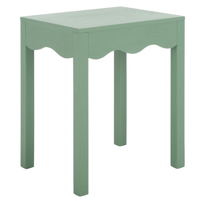 Litith Square Wave Accent Table in Sage For Sale In Philadelphia - Image 6 of 8