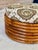 Mid-Century Modern Vintage Stacked Rattan Ottoman in the Manner of Paul Frankl For Sale - Image 3 of 11
