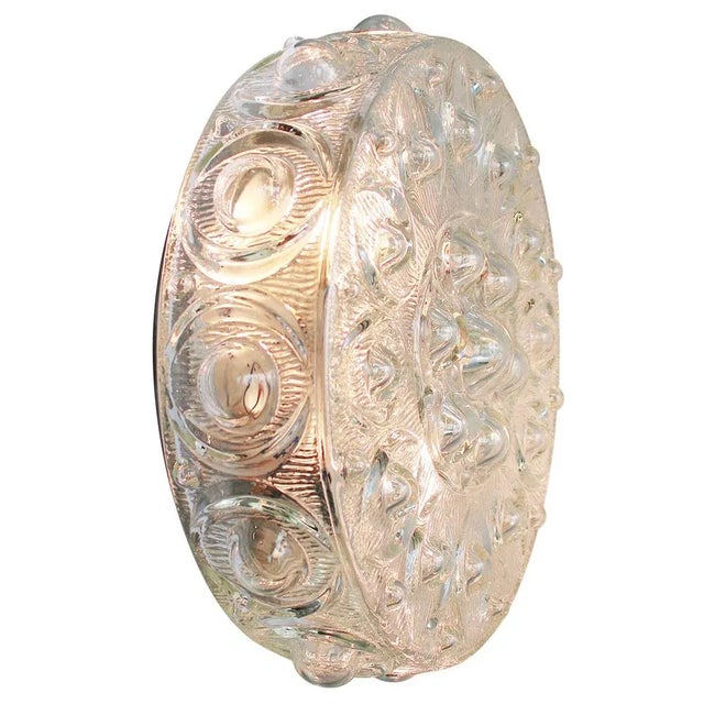 Mid-Century Modern Mid-Century Clear Glass Sconce For Sale - Image 3 of 8