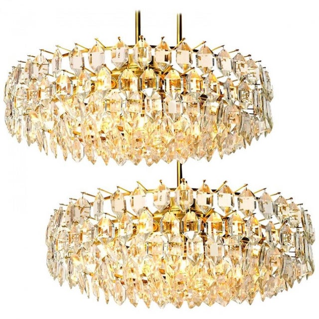 A pair of elegant chandeliers by Bakalowits & Sohne, Austria. The chandeliers are manufactured in circa 1960-1969. with...