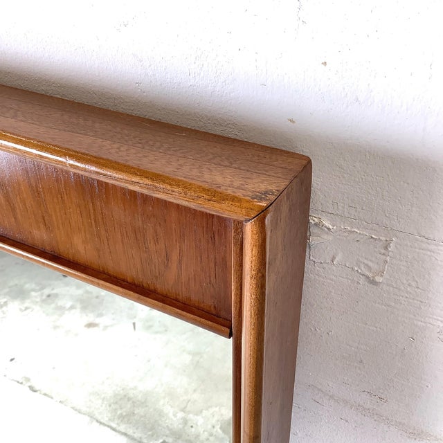 Vintage Walnut & Pecan Mirror, Mid-Century American For Sale - Image 11 of 12