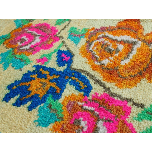 Roses Oriental Hand Knotted Rug in Wool, 1920s For Sale - Image 16 of 18