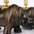 Rhinoceroses Plaster Candleholders by J. Luc Maisiere, 1900s, Set of 2 For Sale - Image 4 of 11
