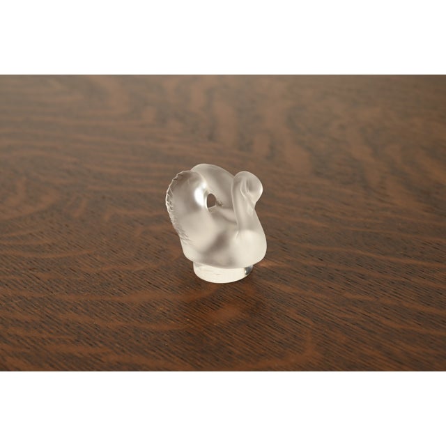 Lalique Art Deco Frosted Crystal Swan Figurine For Sale In South Bend - Image 6 of 14