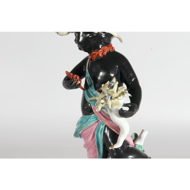 Derby Porcelain Derby Porcelain Figure of Africa, From the Four Quarters of the Globe, After the Chelsea Model by Joseph Willems Circa 1765–1770 For Sale - Image 4 of 7