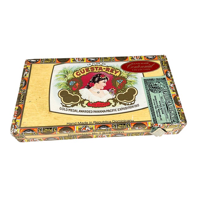Vintage Cuesta -Rey 10 Cigar Box Dominican No 7 Robusto Centennial For Sale