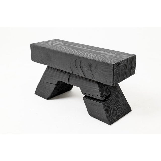 Sculptural Hardwood Side Table by Logniture For Sale - Image 4 of 11