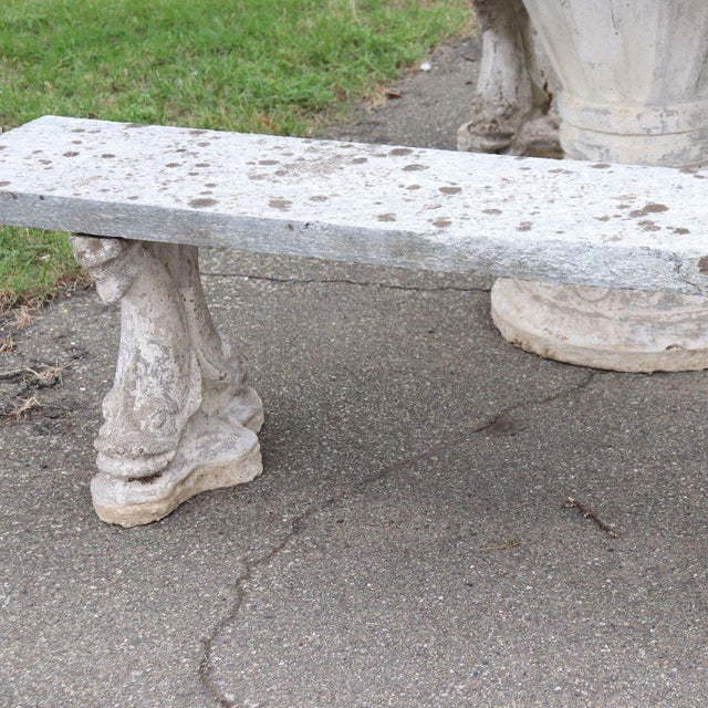 Garden Set with Table and Two Benches, Set of 3 For Sale - Image 9 of 13