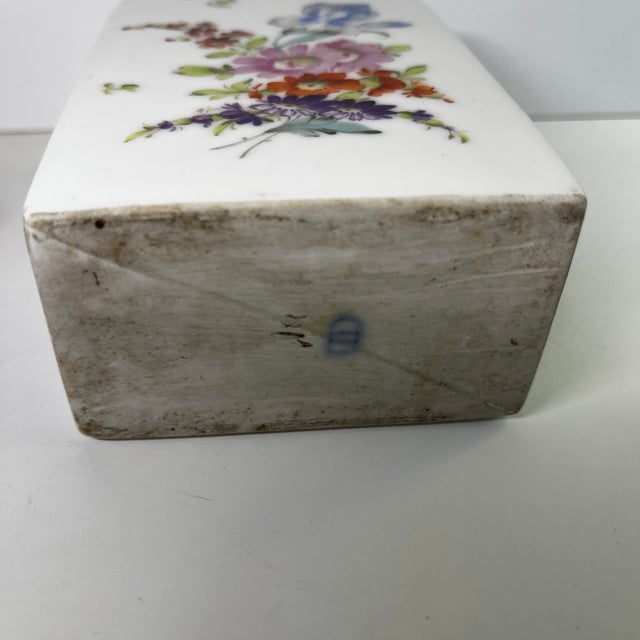 Ceramic Vintage French Floral Porcelain Flask For Sale - Image 7 of 7