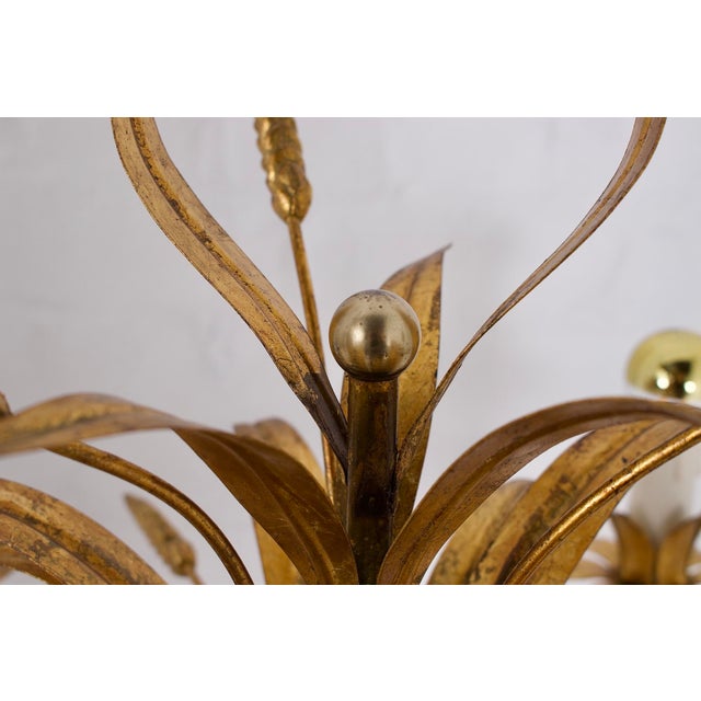 1970s Italian Sheaf of Wheat Floor Lamps in Gold-Plated Metal, 1970s, Set of 2 For Sale - Image 5 of 12
