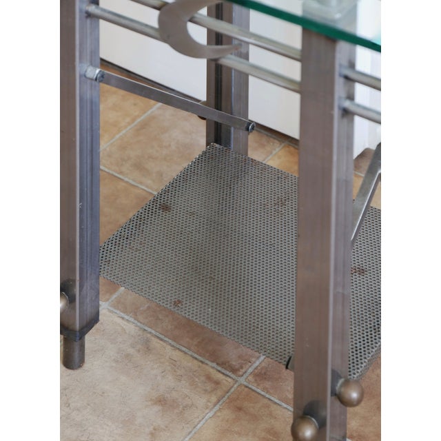 1990s Postmodern Glass Side Table, 1990s For Sale - Image 5 of 8