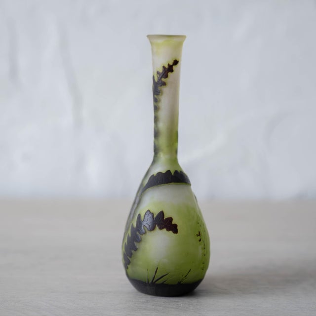 Galle Cameo Glass Banjo Fern Vase, c.1910 For Sale - Image 12 of 15
