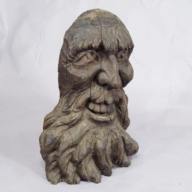 Wooden Carved Black Forest Garden Fountain Water Spout 19th century A large Black Forest wooden carved water spout...