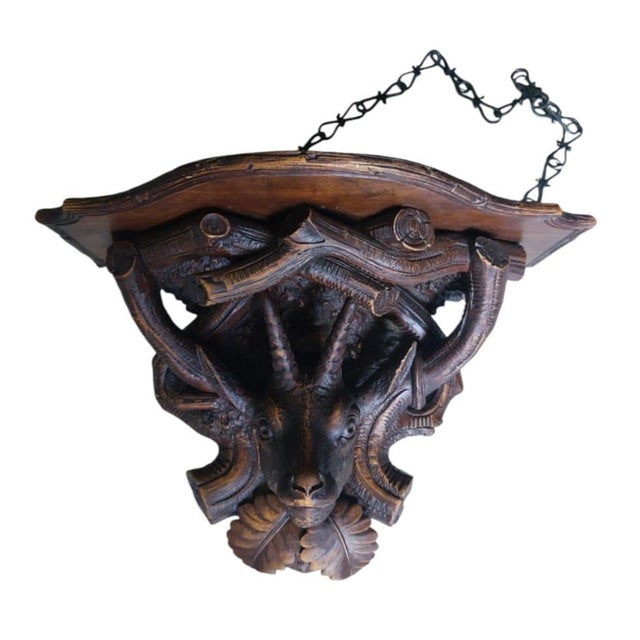 Brown Antique Black Forest Console Table, 1900 For Sale - Image 8 of 12