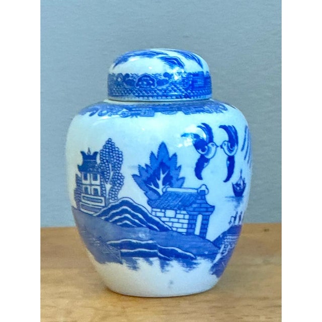 Ceramic Vintage Chinese Blue and White Ceramic Jar For Sale - Image 7 of 12