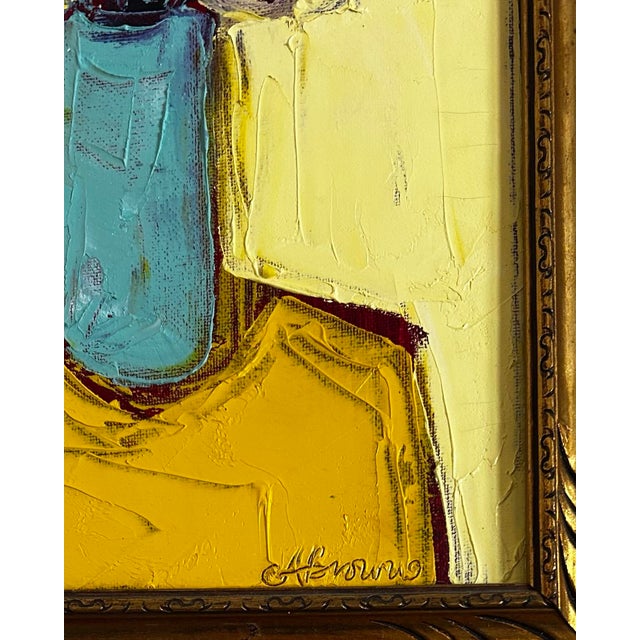 Contemporary Contemporary Original Alexandra Brown Modernist Pop Abstract Still Life Vintage Frame For Sale - Image 3 of 4