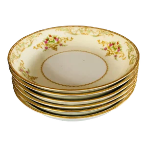 Vintage Noritake "M" Japan Soup Bowls S/6