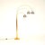 Mid-Century Modern Vintage Italian Arc Floor Lamp in Brass and Chrome, 1970s For Sale - Image 3 of 9