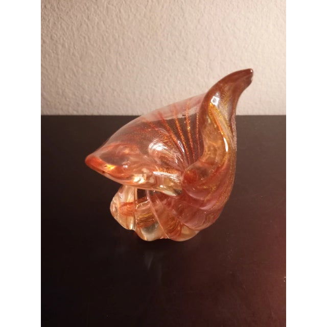 1980s Aventurine Art Glass Snail Figurine For Sale - Image 4 of 8