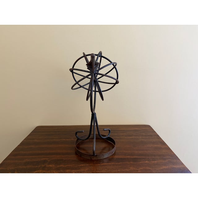 Vintage English Country Wrought Iron Garden Armillary Sundial For Sale - Image 11 of 11