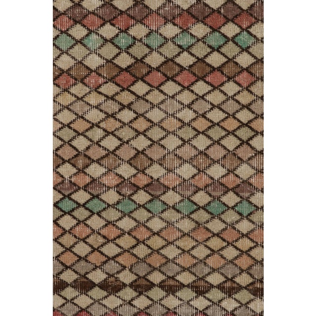 Traditional Vintage Turkish Runner, Mosaic-Inspired Multicolor Geometric Design - Rug & Kilim For Sale - Image 3 of 8