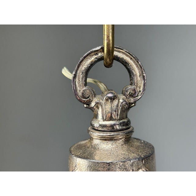 French Victorian, Chandelier, Etched Glass, Silver Plated, 19th Century For Sale - Image 15 of 17