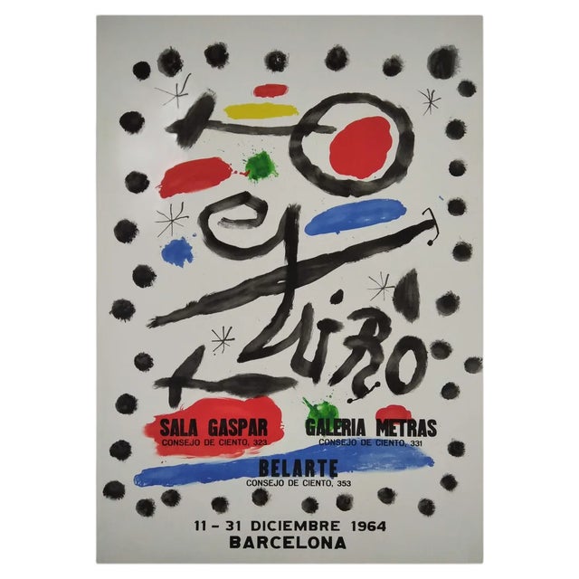 Joan Miro, Gaspar Sala, Gallery Metras, Belarte Gallery (Avant La Lettre), 1964, Lithograph, Framed For Sale