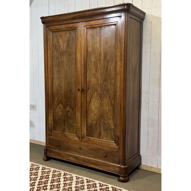 19th Century Walnut Wardrobe For Sale - Image 4 of 18