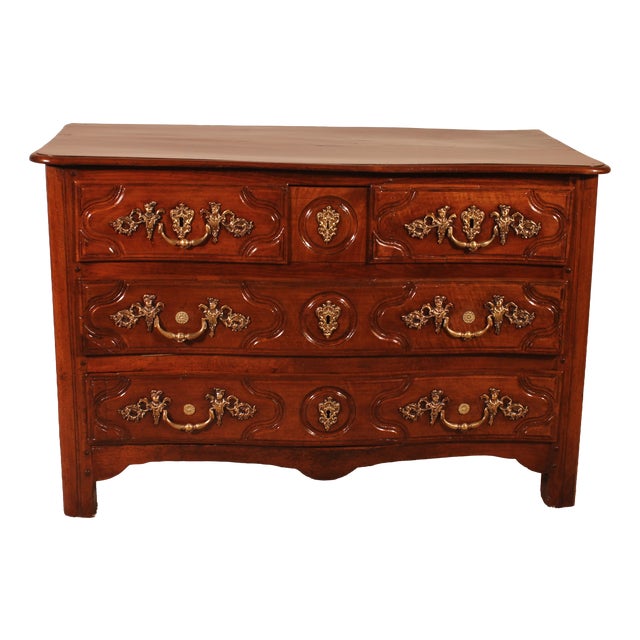 Parisian Regency Walnut Chest of Drawers, 1700s For Sale
