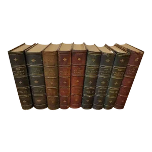 Vintage Nine Volume Set "The Atlantic Monthly" Leather Books