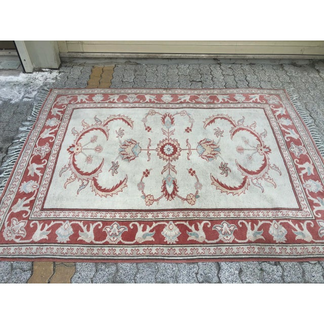 White Anatolian Turkish Bohemian Naturel Rug For Sale - Image 8 of 11