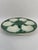 1950s Vintage 1950s French Longchamp Green and White Oyster Plate For Sale - Image 5 of 16