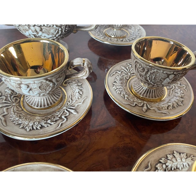 Vintage Coffee Service by R. Capodimonte, Set of 22 For Sale - Image 17 of 18