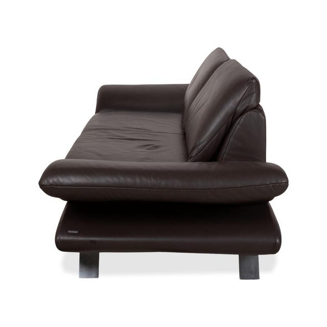 Leather Three-Seater Brown Manual Function Sofa from Koinor Velluti For Sale - Image 16 of 17
