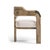 Contemporary Rustic Wood Armchair with Upholstered Seat For Sale - Image 9 of 12